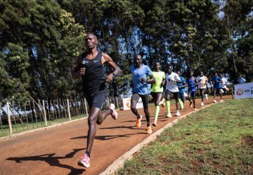 a group of long distance runners