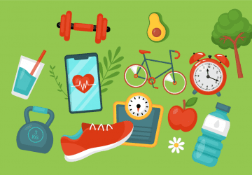 an illustration of healthy icons