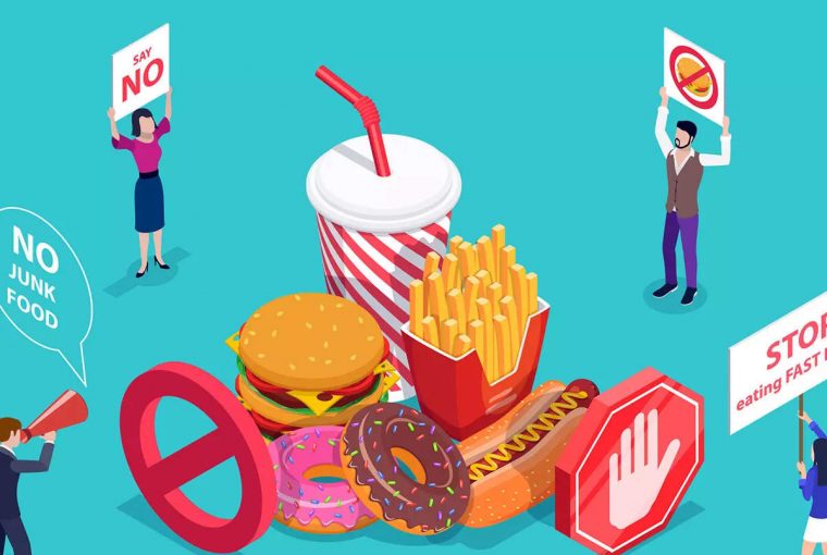 an illustration of different fast food options