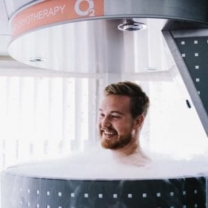 Man In Cryotherapy Chamber