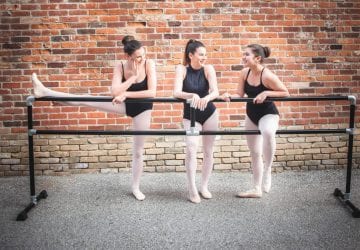 Women at ballet barre