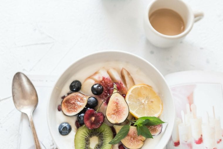 a plate with a healthy breakfast