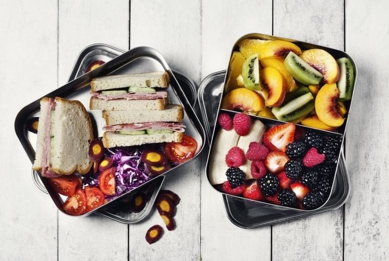 healthy lunches on a table