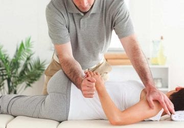 woman receiving a chiropractic adjustment