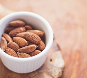 a healthy bowl of almonds