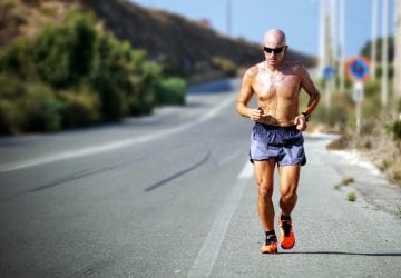 older man going for a run