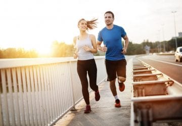 a couple going for a run outdoors