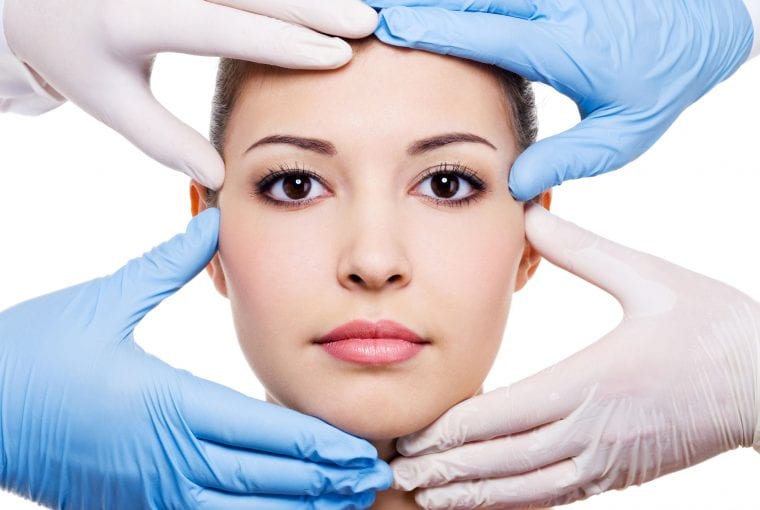 woman getting plastic surgery
