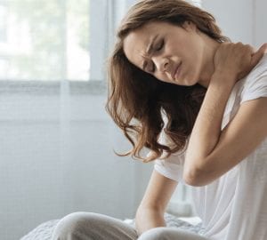 woman with neck pain