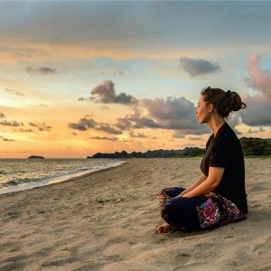 woman meditating