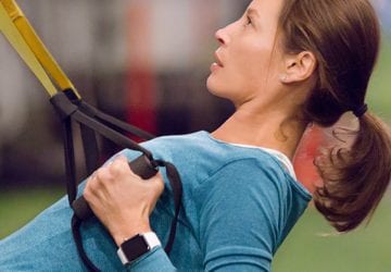 woman working out with fitness watch