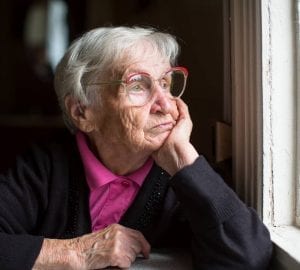 lonely elderly women