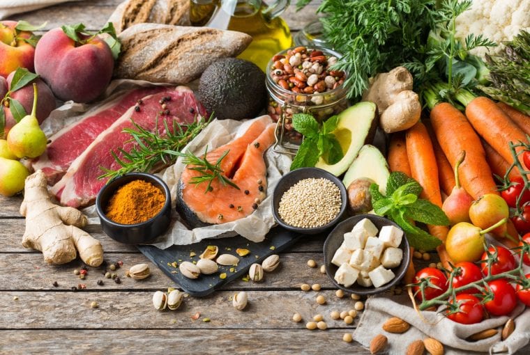 an assortment of healthy foods