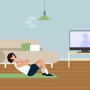 illustration of a home workout