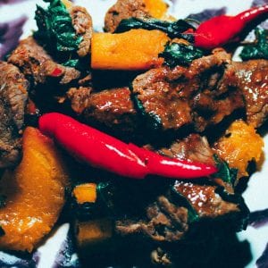 a paleo stirfry meal on a plate