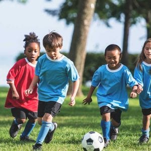 kids playing soccer