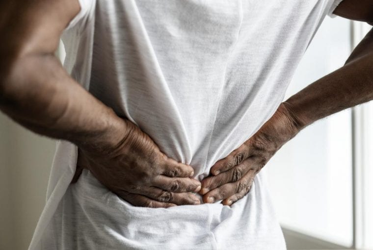 person with low back pain