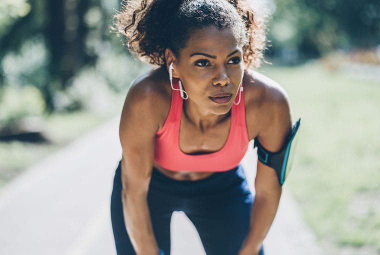 a woman going for a run outdoors