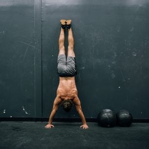 man doing a handstand