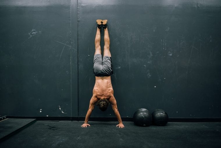 man doing a handstand