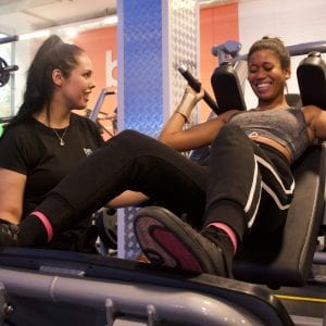 a woman receiving personal training