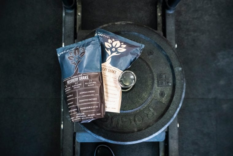 an assortment of protein powders