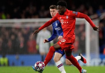 alphonso davies in football action