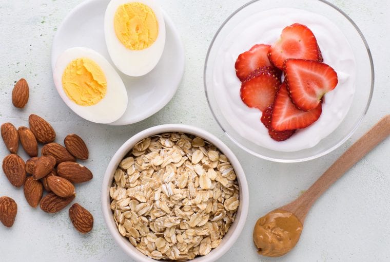 a meal with healthy food