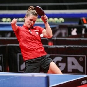 a parolympian playing table tennis
