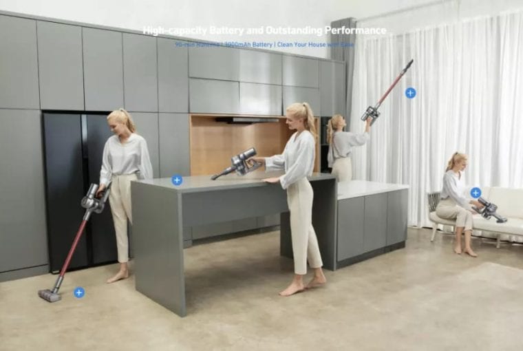 vacuuming with dreame