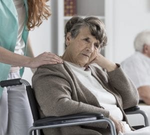 a senior in a nursing home