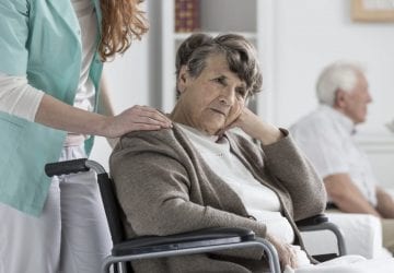 a senior in a nursing home