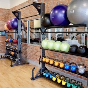 fitness equipment storage