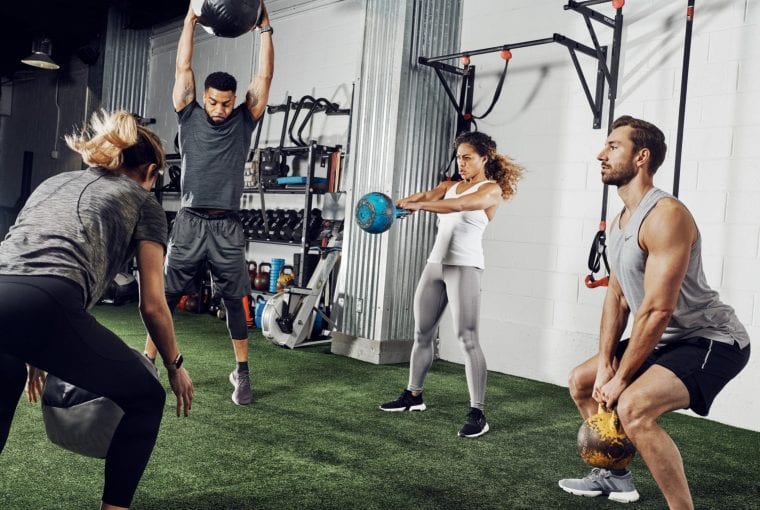 a group training together