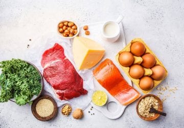 an assortment of protein rich foods