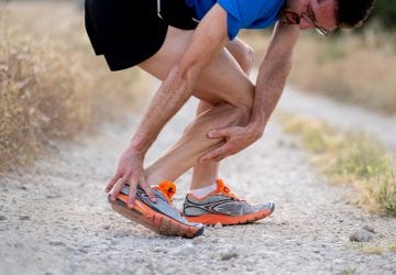 a runner with an injured ankle