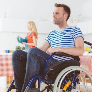 a man in a wheelchair