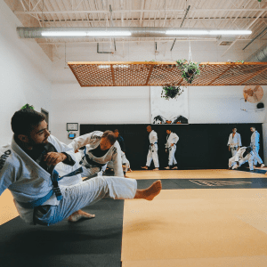 a person doing martial arts