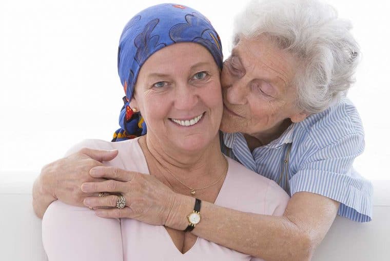 a senior goingn through cancer treatment