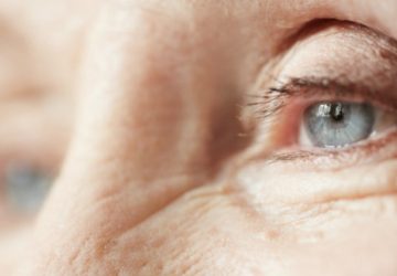 an elderly woman's eyes