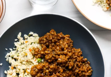 a healthy meal of lentils and curry