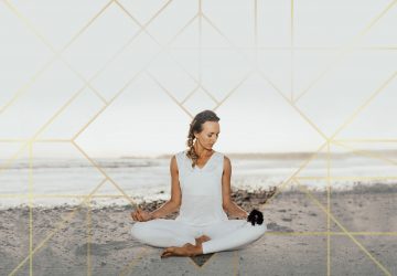 a woman doing Kundalini Yoga