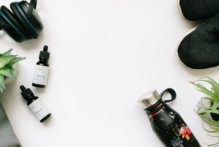 CBD and cannabis products with fitness equipment