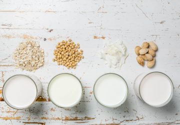 a variety of non-dairy milk alternatives