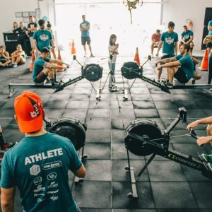 a group fitness class