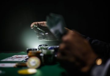 a man playing poker