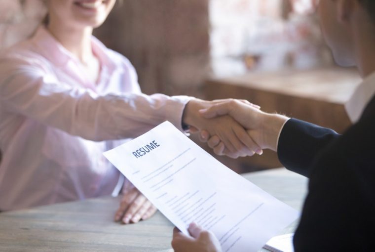 an employee getting a job