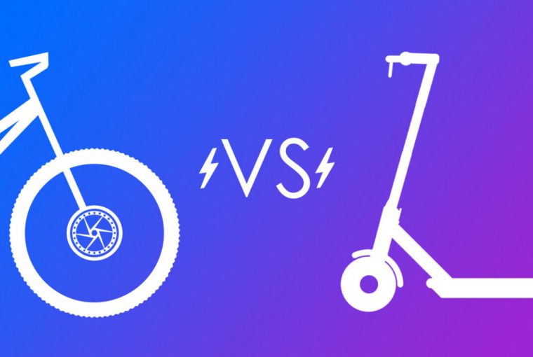 an illustration of an e-bike and scooter