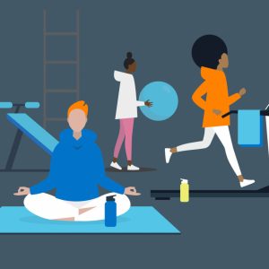 an illustration of healthy people