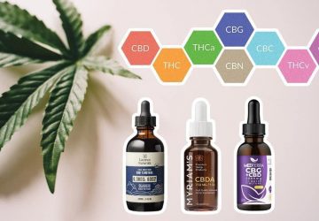 an image showing different containers of CBD oil